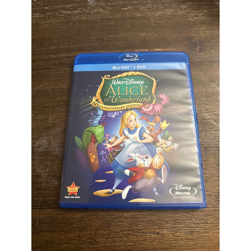 Disney Alice in Wonderland 60th Anniversary Edition Blu-ray DVD 2-Disc ComboPack